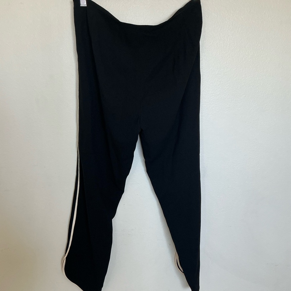 L'AGENCE Black Pants with White Stripe